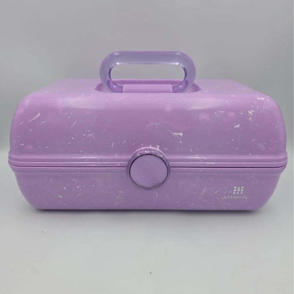 Ulta Beauty Caboodle Make Up Purple Marbled Large Storage Case w/ Mirror